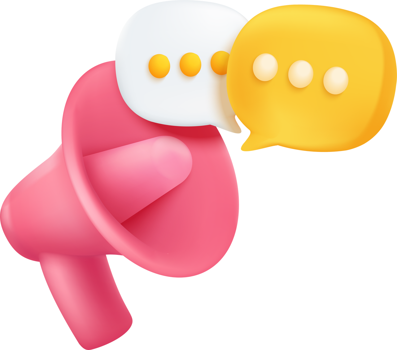 3d megaphone speaker or loudspeaker bullhorn for announce promotion, megaphone loud hailer with microphone